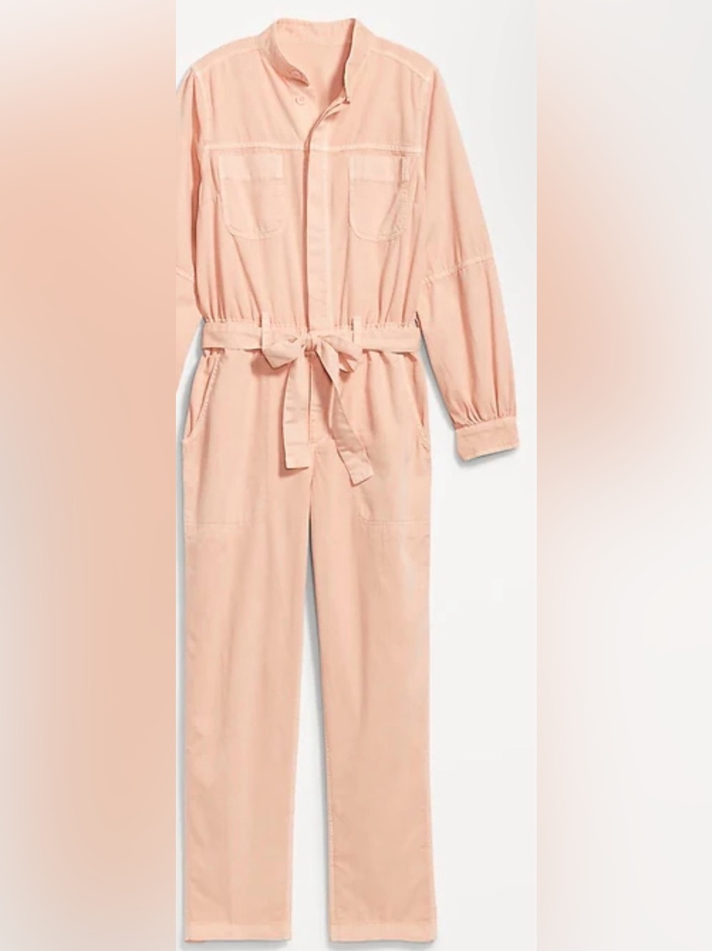 Old Navy Collarless tie belt Jumpsuit